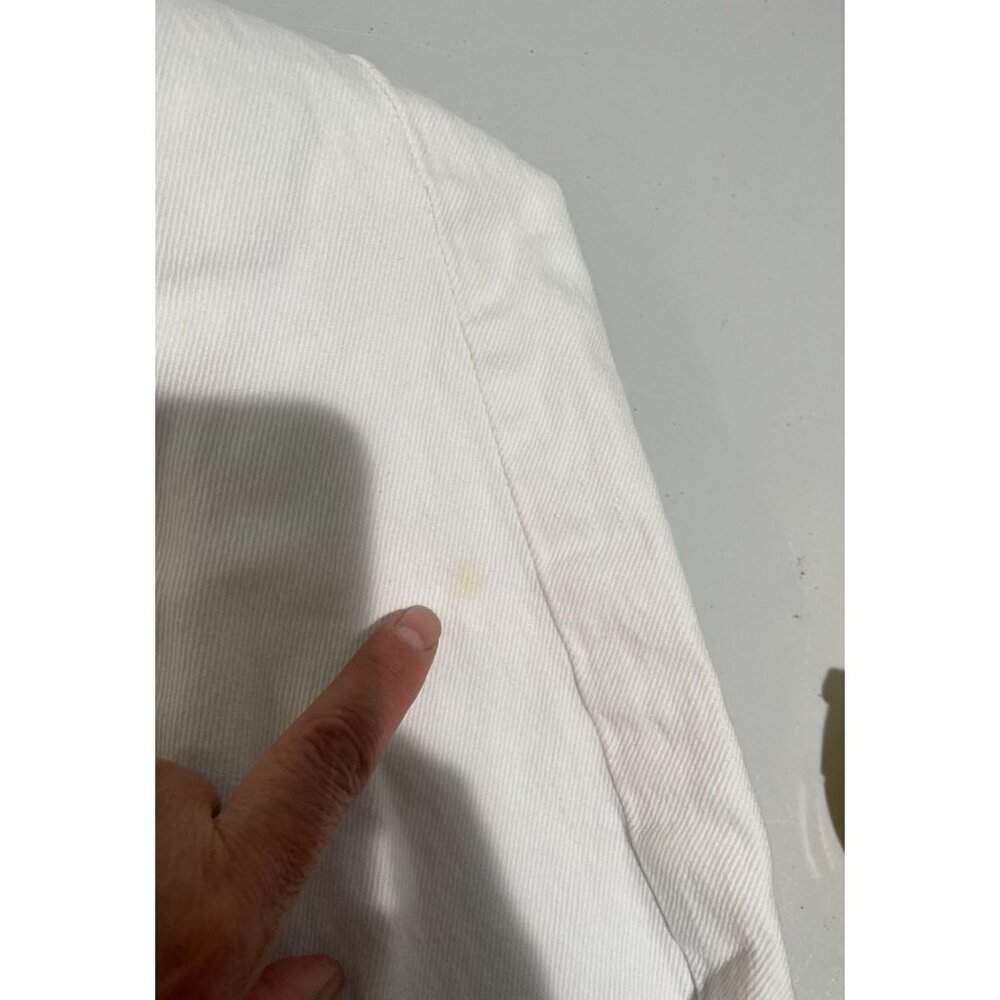 ZARA Women’s High Rise Straight Leg Button Fly Jeans White Size 10 US - Picture 12 of 13